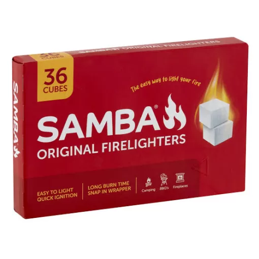 Product photo of Samba firelighters.